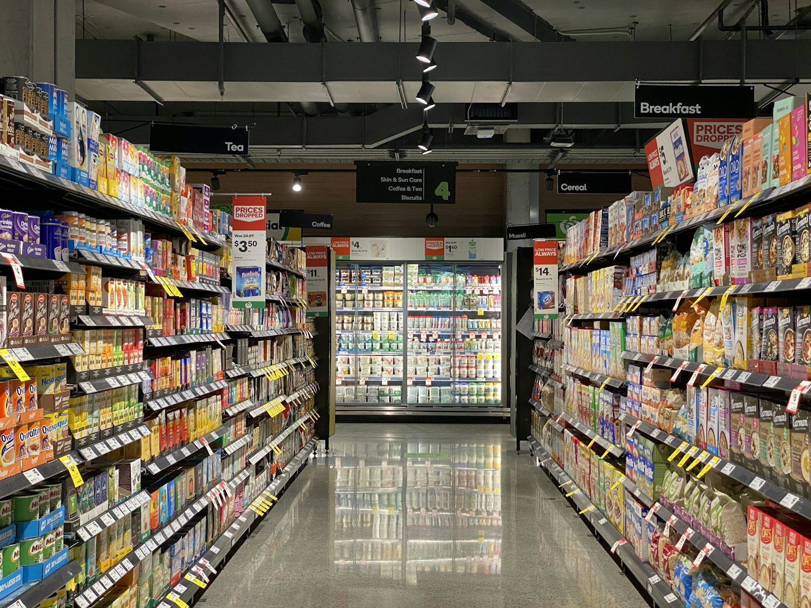 A convenience store aisle